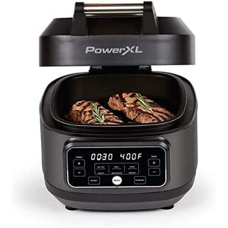 

LATSKGNT Grill Air Fryer Home Electric Indoor Grill and 5.5 Quart Air Fryer Multi-Cooker – Black