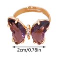 thumbnail image 2 of Ladies Fashion Creative Solid Color Butterfly Adjustable Ring With Opening, 2 of 8