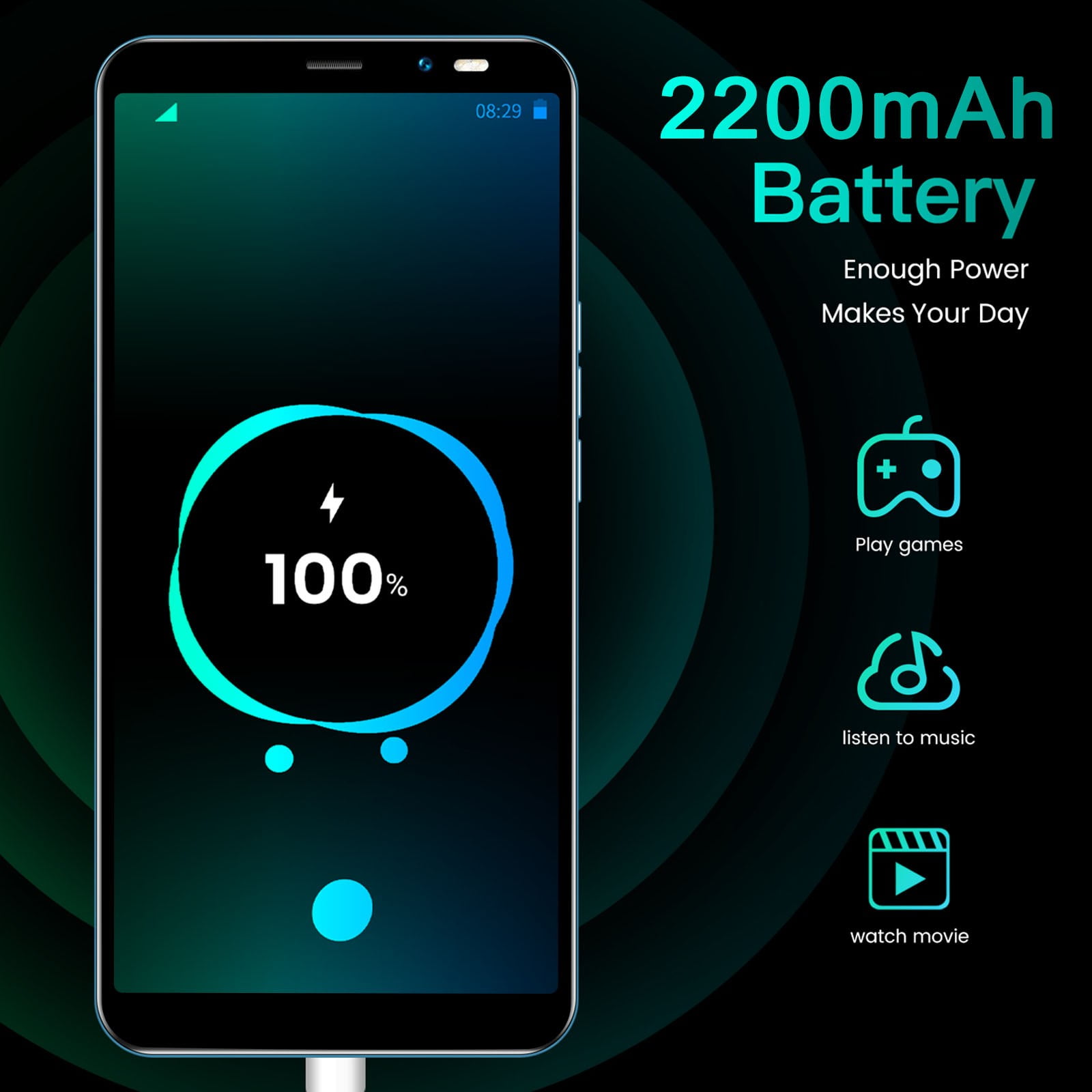 HOMBOTI Smart Phone Clearance Unlocked Phone Smartphone Rino4 Pro Android 4.4.2 512MB 4GB SIM Phone Finger Face ID 2200mAh 5.45 Inch Celular