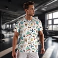 thumbnail image 3 of Wukai Travel1 Print Men's Short-Sleeved Mesh T-Shirt,Quick-Dry Short Sleeve Workout T-Shirt-Medium, 3 of 8