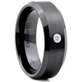 thumbnail image 1 of Black Ceramic With Cubic Zirconia Center Stone Ring, 1 of 2