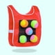 thumbnail image 1 of Juego de juego de lanzamiento de bolas pegajosas | Kit de deportes al aire libre suave para lanzar y atrapar | Incluye paño adhesivo duradero de 16,9 x 11,8 pulgadas | 5 bolas multicolores | Mejora, 1 of 6