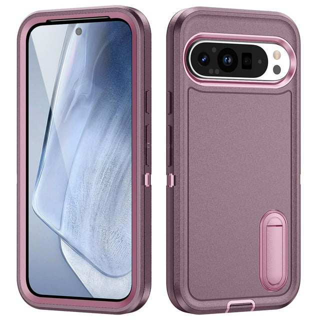 for Google Pixel 9 Pro XL Case, Google Pixel 9 Pro XL Phone Case with Built in Kickstand, Shockproof/Dustproof/Drop Proof Heavy Duty Military-Grade Rugged Protective Cover for Google Pixel 9 Pro XL