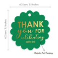 thumbnail image 6 of Inkdotpot Gold Foil Paper Hang Tags Thank You For Celebrating With Us Bridal Shower-Baby Shower-Retirement-Wedding-Birthday Favor Tags 50 Pieces, 6 of 7