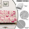 thumbnail image 4 of Xoenoiee Pink Heart Love Dot Print Stretch Futon Slipcover Armless Futon Bed Cover Valentine's Day Decor Furniture Protector Without Armrests with Elastic Bottom, Soft Jacquard Armless Futon Cover, 4 of 7