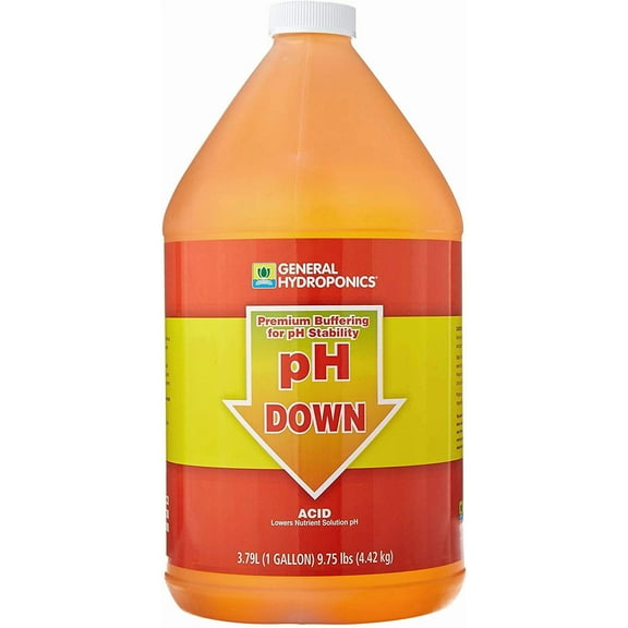 General Hydroponics GHB pH Down Liquid Fertilizer, 1-Gallon - 2 Pack