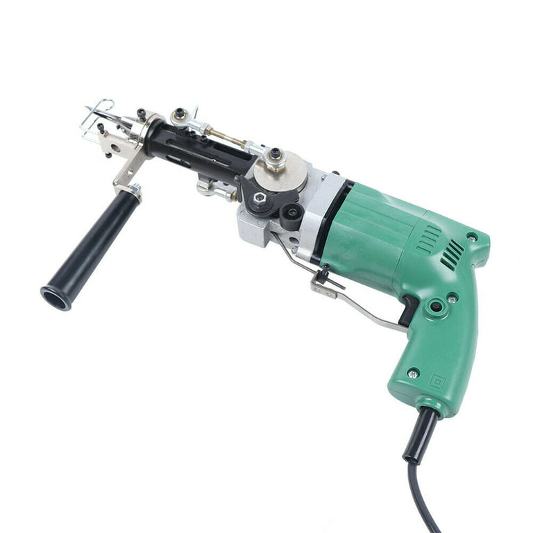 Kacsoo Cut Pile Tufting Gun Electric Rug Tufting Gun Handheld Knitting Rug  Gun(Blue Cut Pile) Gift for DIY with 5-40 Stitches/Sec 100V-240V