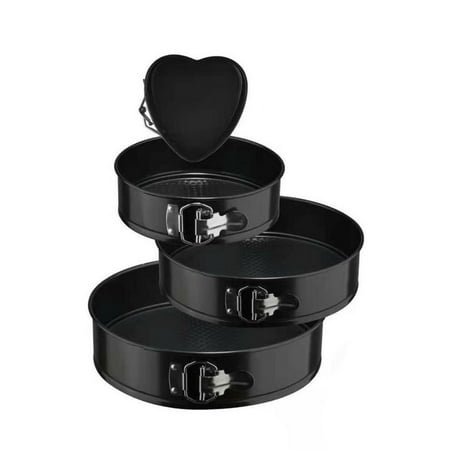 

4 Pieces Non Stick Coated Baking Moulds Removable Bottom Side Buckle Carbon Steel Cake Trays DIY Household Kitchen Cheese Pans