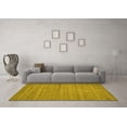 thumbnail image 3 of Ahgly Company Machine Washable Indoor Rectangle Abstract Yellow Contemporary Area Rugs, 2' x 5', 3 of 4