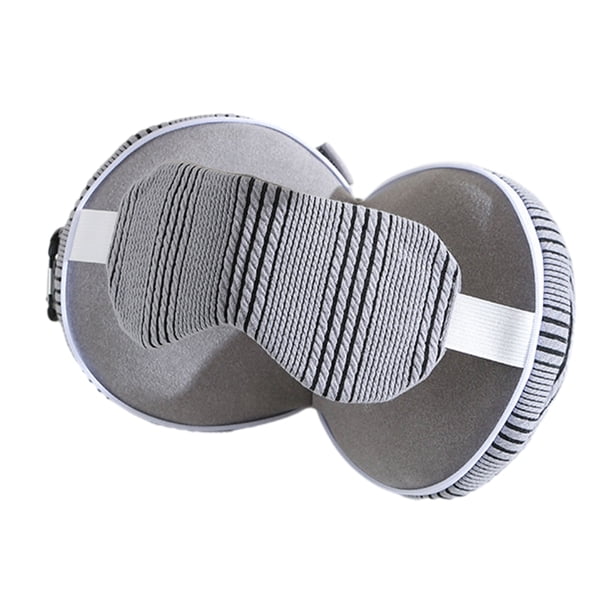 Almohada cervical 2 en 1 con antifaz y cremallera. Soporte cervical portátil que reduce la tensión cervical en viajes por carretera y vuelos largos.