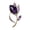 Purple, variant on SmartBy Women Brooch High-Gloss Rhinestone Inlay Sparkling Tulip Design Lapel Pin Non-Slip Buckle Scarf Badge Clothing Bags Accessories
