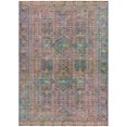 thumbnail image 4 of HomeRoots 625913 5 x 8 ft. Orange & Teal Blue Geometric Washable Transitional Indoor & Outdoor Rectangle Area Rug, 4 of 9