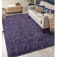 thumbnail image 4 of Homore Cute Fluffy Carpet Soft Washable Area Rugs for Bedroom/ Living Room Decoration, 4' x 5.9' , Gray Purple, 4 of 8