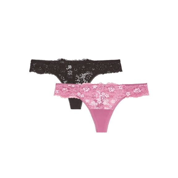 Adored by Adore Me Women’s Chelsey Payal Thong Underwear, 2-Pack