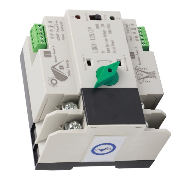 Interruptor De Transferencia Automática De Doble Potencia 400 V, 100 A PV Buen Aislamiento Resistente Al Envejecimiento Interruptor Selector Eléctrico Seguro Con Contacto