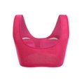 thumbnail image 2 of INSPIRE CHIC Training Cotton Wire Free Comfort Removable Pad Vest Tops Bra Fuchsia, 2 of 6