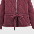 thumbnail image 5 of YueHuiYing Women's Floral Printed Quilted Jacket Long Sleeve Lightweight Jacket Fall Winter Casual Outerwear, 5 of 6