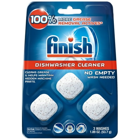 - Finish In-Wash Dishwasher Cleaner: Clean Hidden Grease & Grime, 3ct