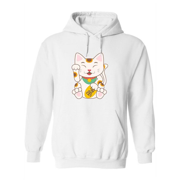 Lucky Cat Design Hoodie Women -Image by Shutterstock, Female 3X-Large