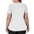 thumbnail image 4 of 2025 Scrub Top for Women, Pocket V-Neck Scrub Tops Women Workwear, Premium 4-Way Stretchy Medical Top 5XL Polyester, 4 of 4