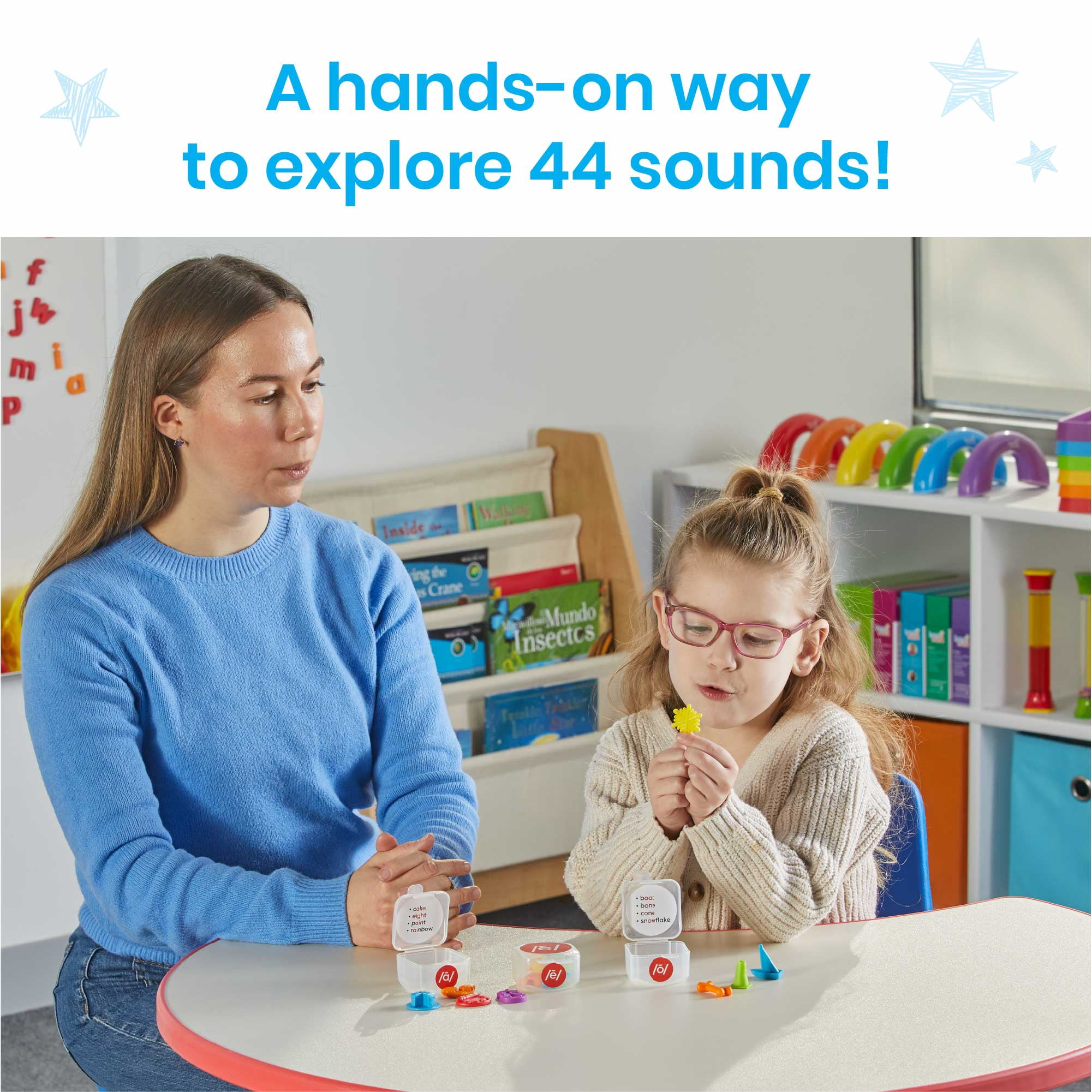 hand2mind Mini Objects Phoneme Toolboxes, Ages 3+