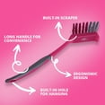 thumbnail image 4 of WBM 2 in 1 Dish Brush, Soft Long Handle and Durable Nylon Bristles, Kitchen Brushes, Pack of 3, 4 of 7