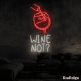 thumbnail image 4 of Craftnamesign Wine Not Neon Sign, Wine Shop LED Sign, Restaurant Decor, 4 of 4
