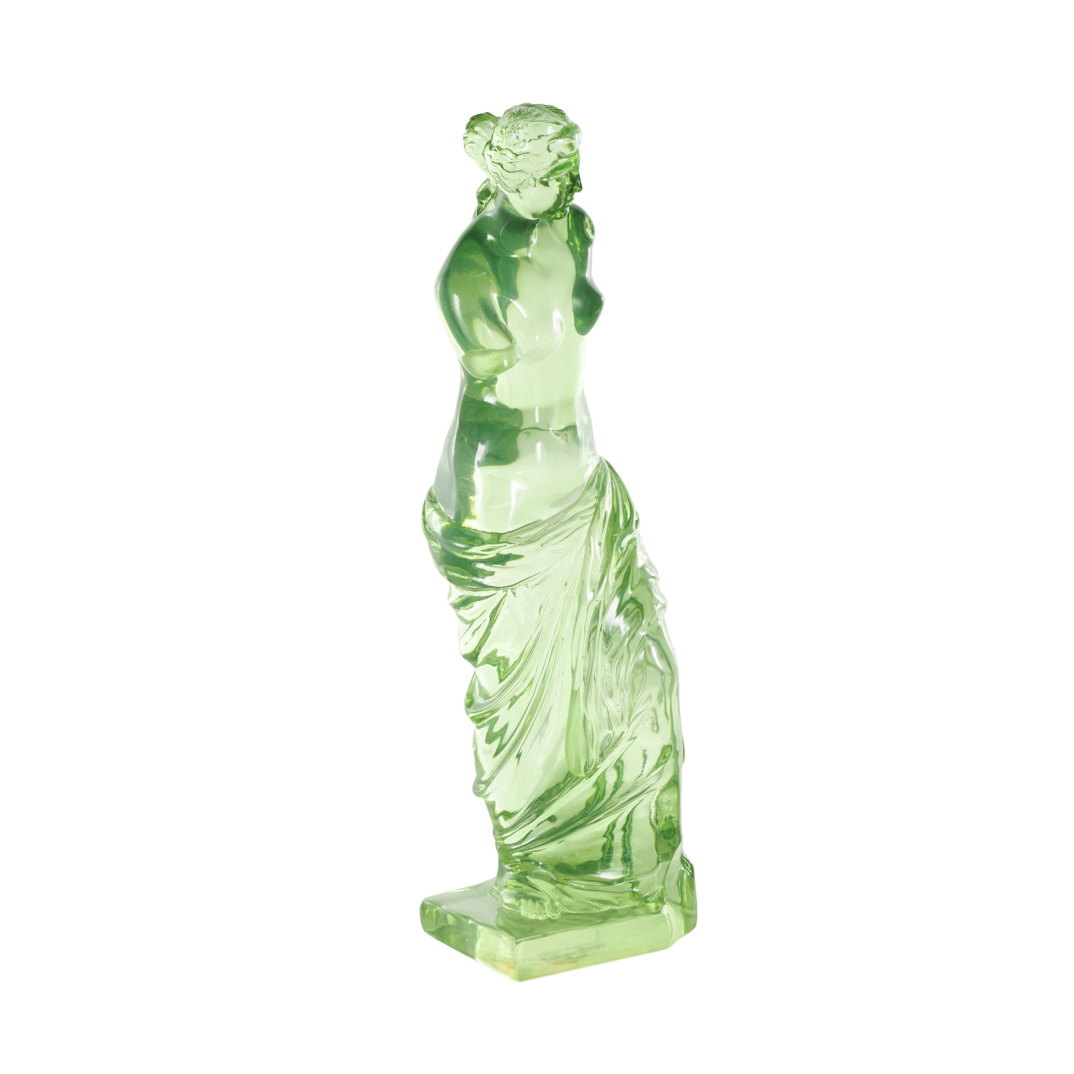 6" x 18" Green Resin Tinted Woman Sculpture, by DecMode
