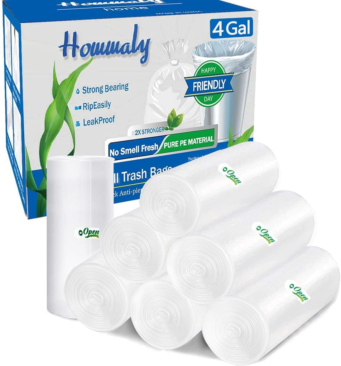 15 Trash Bags M PE Bags Refuse Bag with Handle for Hailo Waste Collector Transparent 