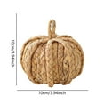 thumbnail image 2 of Hand-Woven Straw Pumpkin Decor - Braided Jute Ball with Twine Pattern for Coffee Table,Bookshelf,Rustic Fall Decor, 2 of 5