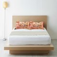 thumbnail image 6 of Yayeee Pillowcase Standard Size Set of 2 Satin Wrinkle Resistant Pillow Case, Abstract Orange Flowers, 6 of 8