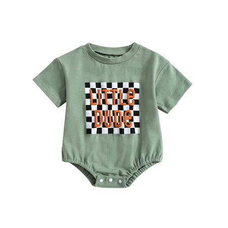 

aturustex Newborn Baby Boy Clothes Short Sleeve Romper Oversized Playsuit Infant Summer Bodysuit Jumpsuit Top
