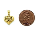 thumbnail image 2 of 14K Gold 3D Fancy Heart Charm Love Jewelry Pendant, 2 of 4