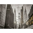 thumbnail image 2 of Frank, Assaf 32x25 Black Ornate Wood Framed with Double Matting Museum Art Print Titled - New York city scape with Chrysler Building, 2 of 4