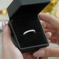 thumbnail image 3 of JeenMata 2.75 Carat Cushion Cut Moissanite Eternity Anniversary Ring - Classic Prong Style Wedding Ring in White Gold Plating for Women, 3 of 9