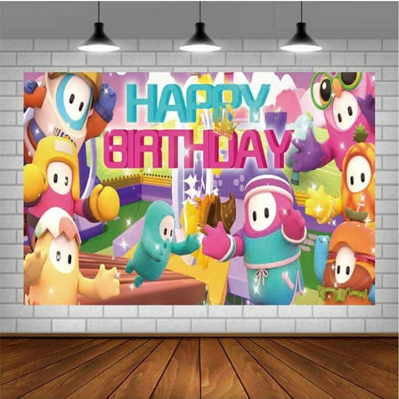 Fall Guys Party Supplies for Photography Taspestry Poster Backdrop Banner Background Birthday Decorations