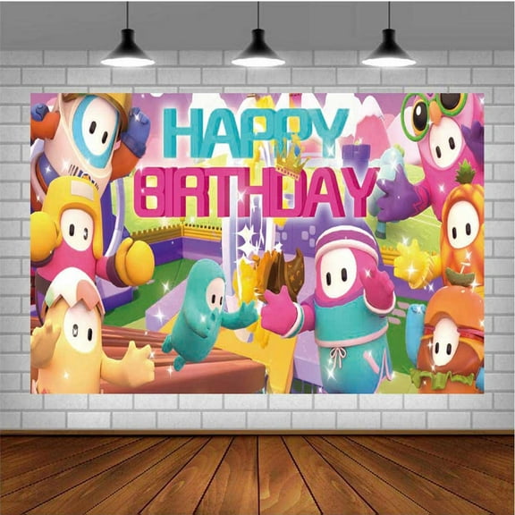 Fall Guys Party Supplies for Photography Taspestry Poster Backdrop Banner Background Birthday Decorations