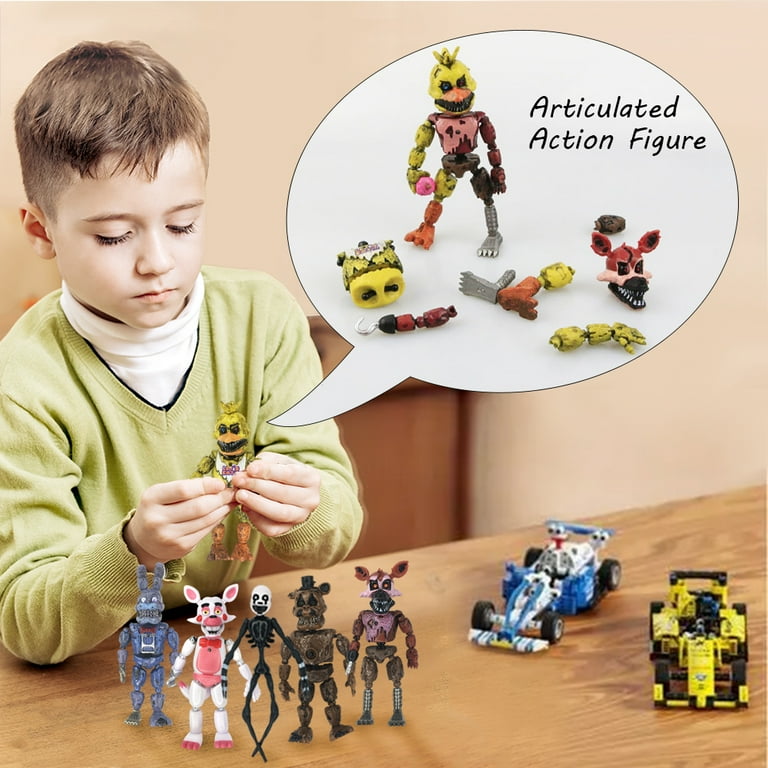 Cartoon Detachable Joint Bonnie Bear Foxy Action Figure Funtime Foxy Sister Location Horror Doll Lightening Figures Toys for Kids (9)