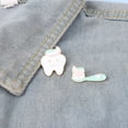 thumbnail image 2 of Juego de broches con dibujos animados para dientes y cepillos de dientes para cuidado dental, 2 of 3