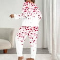 thumbnail image 6 of yievot Women's Valentines Pajama Sets Plus Size Long Sleeve Pjs Heart Printed Sleepwear Loungewear, 6 of 7