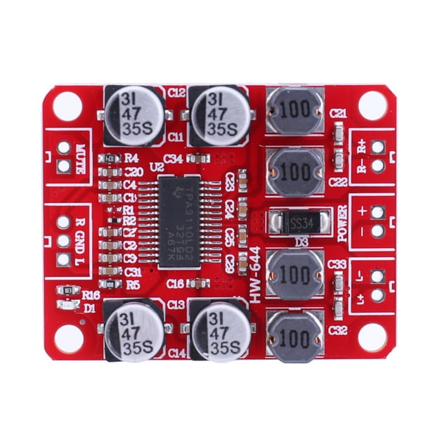 TPA3110 Placa amplificadora de audio digital DC 8-26V 12V 15W + 15W Placa amplificadora de potencia