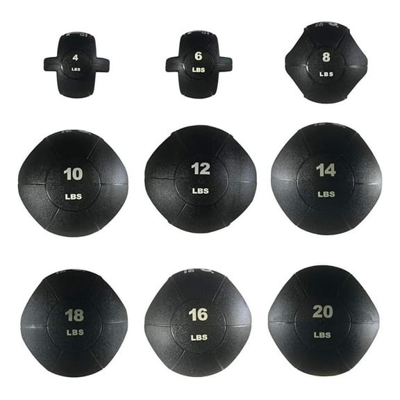 Conditioning Double Handle Medicine Ball | Rubber Weighted Ball with Dual Grip for Abdominal and Plyometric Training