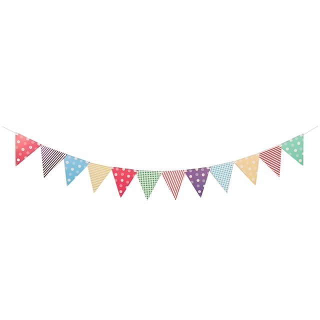 pitrice Cartoon colored flag triangle banner
