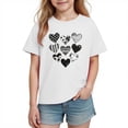 thumbnail image 2 of Blusas y camisas de manga corta con cuello redondo para niños y niñas, camisetas gráficas de manga corta, blusas con estampados bonitos para la temporada escolar., 2 of 9
