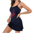 thumbnail image 5 of WJHWSX Womens Nightgown,Nightgowns for Women,Moisture Wicking,Easy Care,Printed,Navy,L, 5 of 6
