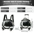 thumbnail image 2 of Fompes Transparent Hard Cat Carrier with Rolling Wheels, Fully Breathable & Multiple Carrying Options for Dogs, Cats & Bunny Travel & Walk Friendly Pet Carrier with Wheels, Black, 2 of 12