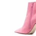 thumbnail image 4 of FSJ Women Simple Pointed Closed Toe Ankle Boots Flared High Heel Side Zippeer Short Boots Dressy Party Shoes Size 8 Pink, 4 of 4