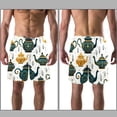 thumbnail image 3 of luoweisi Men's Beach Shorts Quick Dry Swim Trunks with Mesh Lining Vintage Teapot L, 3 of 5