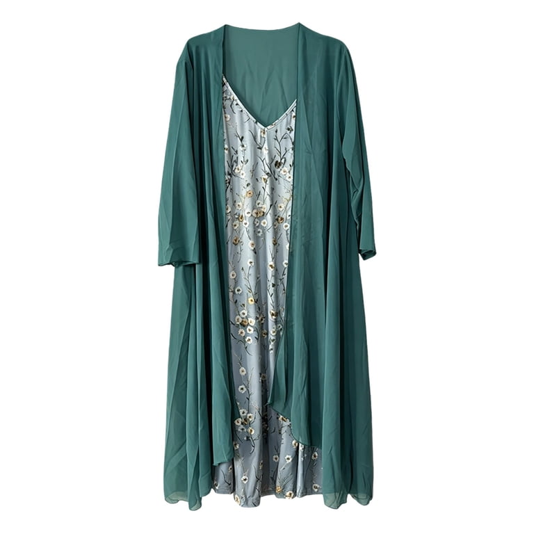 maxi dress and duster set The Bodycon Dress & Duster Set (Baby Blue)  Bump City