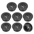 thumbnail image 1 of Grommet de cable Uxcell de 8 piezas, grommet de escritorio de 1 pulgada, grommets de goma flexible, negro, 1 of 7